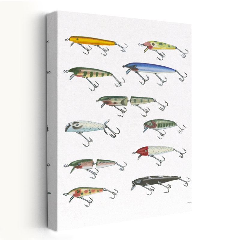 Fresh Catch IV - art animalier bleu-brun, H 60 po x l 40 po