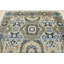 Tapis gris en laine noué à la main de conception unique 9 pi 2 po x 12 pi 2 po Gab