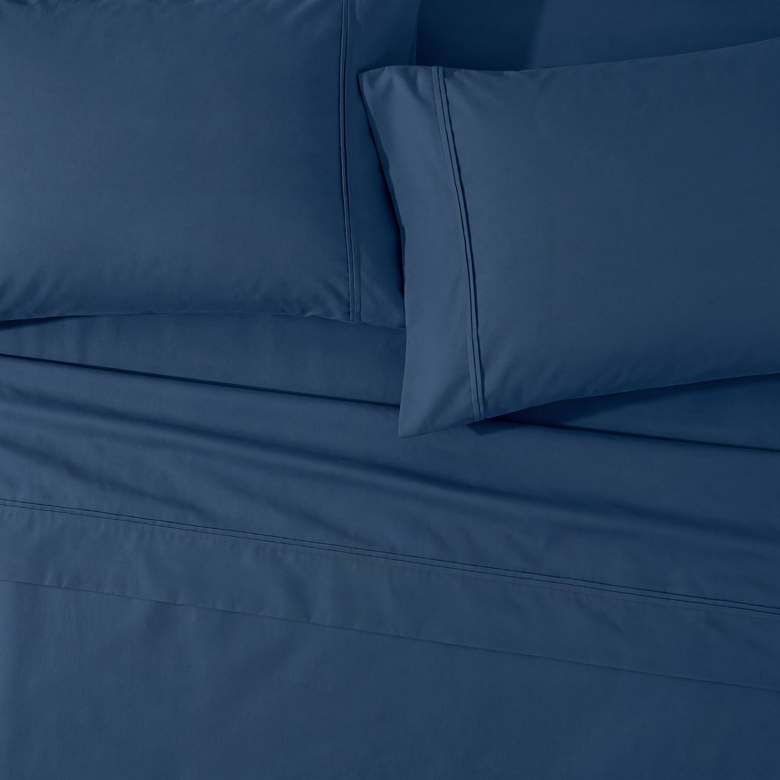 Mellark Cotton Pillowcase, Navy Blue, King Pillowcase