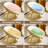 Leaf-Shaped Ceramic Soap Dish with Drain, Holder