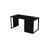 Black Rectangular Solid Wood+Iron desk-934307952