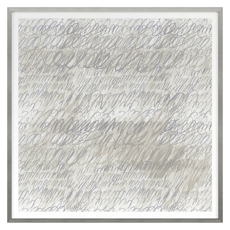«Cy Scribble In Silver» par Stramel, Renee, Argent argent, H 20 po x l 20 po