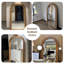 Miroir demi-cercle en bois manufacturé-1421025529