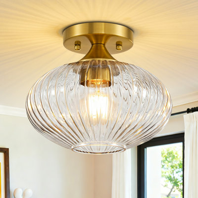 Glass Semi Flush Mount