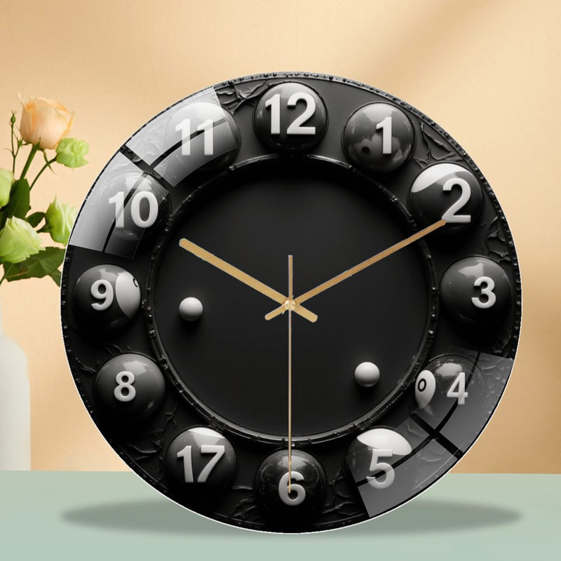 Horloge murale unique en son genre à conception élégante - Horloge murale moderne en verre 12 po