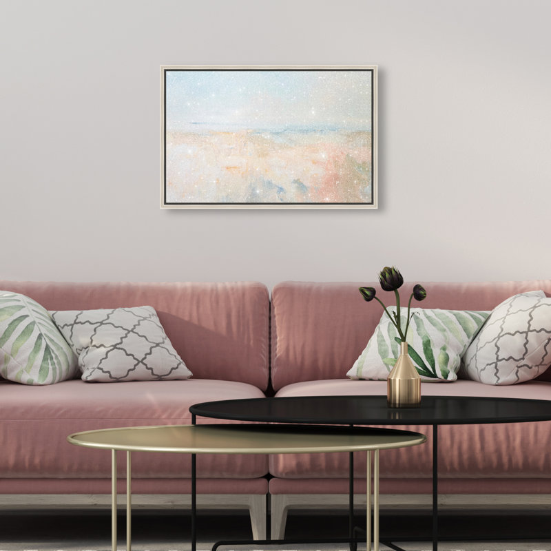 Tidal Borderland II Canvas Abstract Print by Oliver Gal, Black Frame, 15 x 10, 11"H x 16"W, Silver Frame