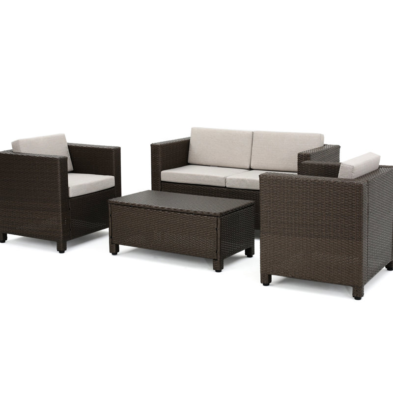 4 récréatifs d'extérieur - brun, coussins d'eau, coussins 4 pièces, tissu d'angle imperméable, coussins