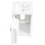 Meuble-lavabo blanc de 20 po avec lavabo, porte à fermeture douce, support de rangement, charnières en acier inoxydable, avec tablette réglable et autoportante