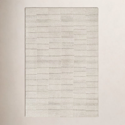 Demie Hand-Woven Gray Striped Rug