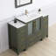 Ensemble de meuble-lavabo autoportant 54 po avec comptoir en céramique et miroir assorti Brescia-107174064
