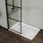 34" Shower Screen Door , Black - Clear Tempered Glass Adjustable Support For Wall Easy Installation Process 0.2" Strong And Assembly