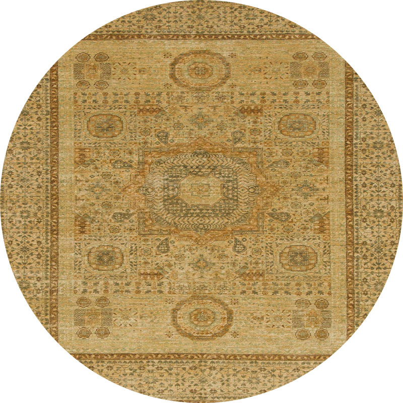 Abstract Indoor Rug, Round 5'