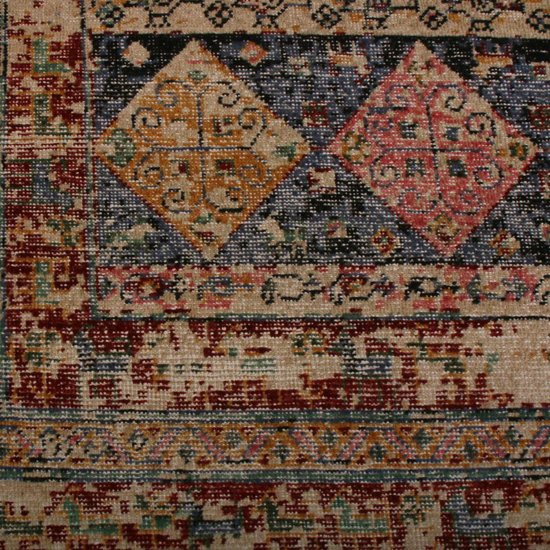 Distressed Homage Hand Knotted Wool Area Rug, Rectangle 8' x 10'