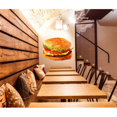 Adhésif décoratif en forme de hamburger polygonal