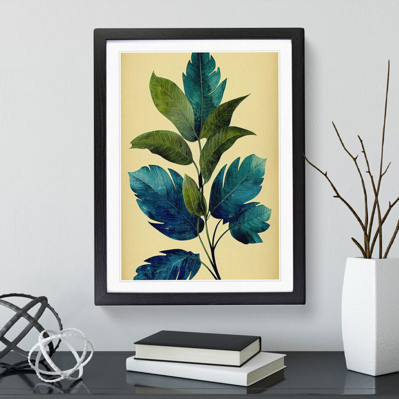 An Amazing Leaves - Single Picture Frame Painting, Black, 64cm H x 46cm W x 2cm D