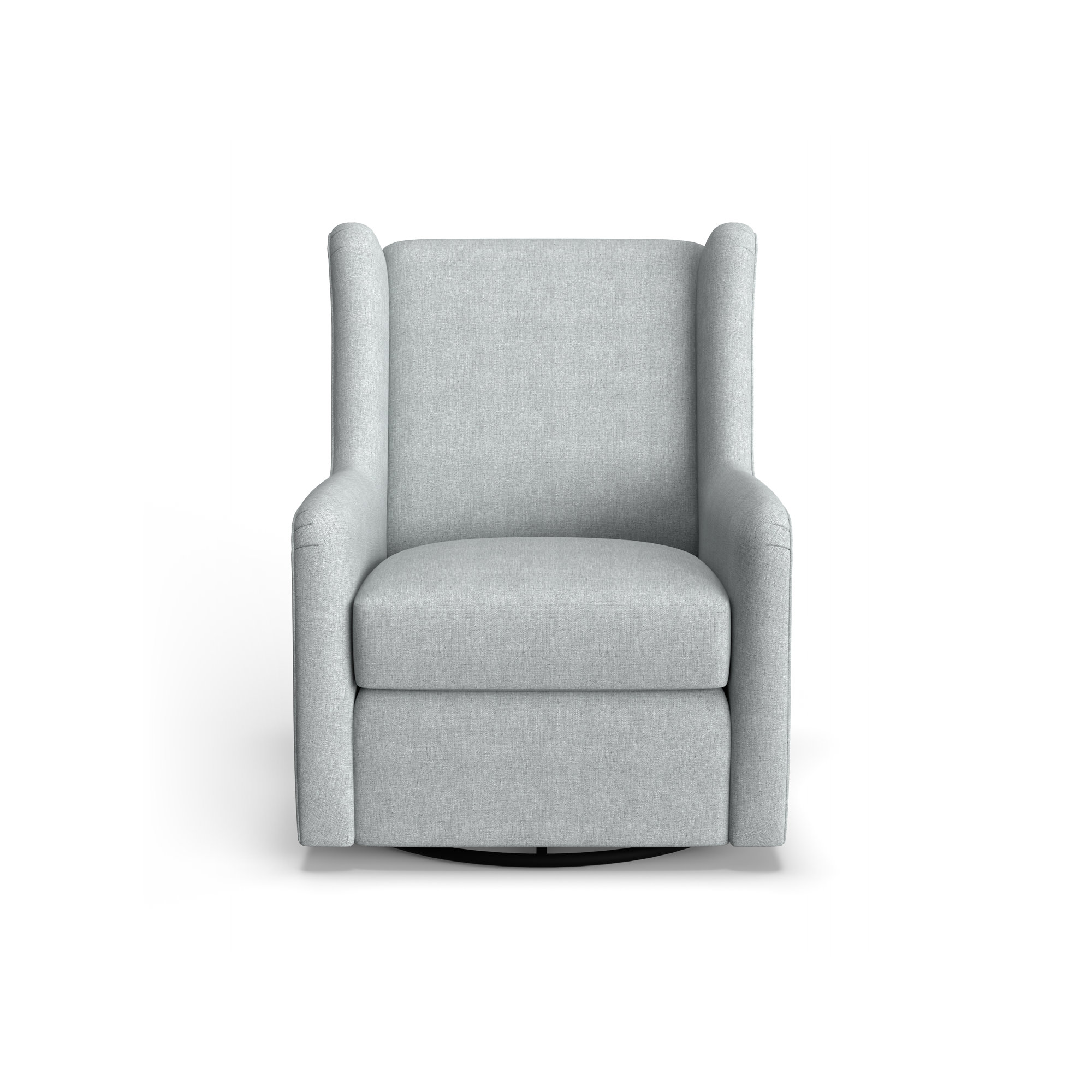 Upholstered Swivel Glider, Dove Grey Performance