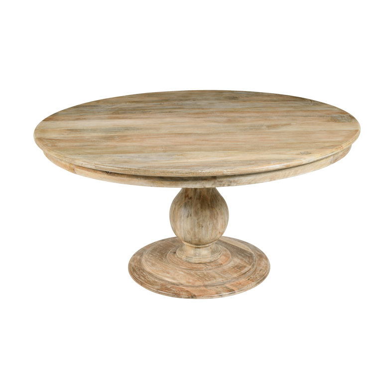 Conagh Pedestal Dining Table In Natural Finish On Mango Wood