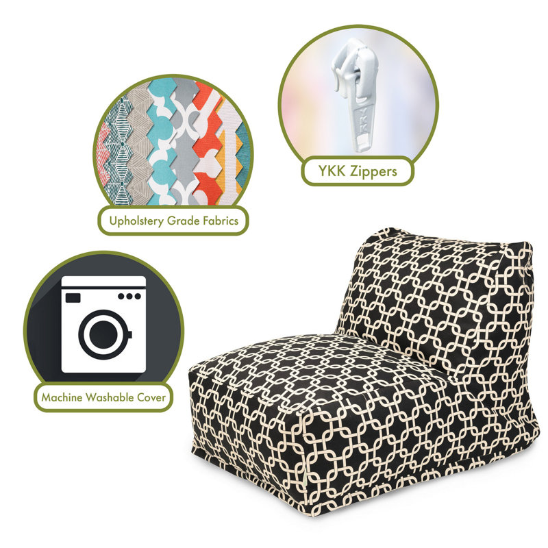 Fauteuil à billes moyen pour l'extérieur, Noir
