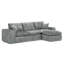 Canapé modulaire moderne de 107 po avec méridienne réversible Boucle-1061656038
