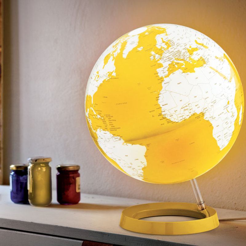 Plastic / Acrylic Tabletop Globe, Yellow