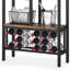 Armoire à vin Amorian avec porte-bouteilles et tablettes de rangement Amorian