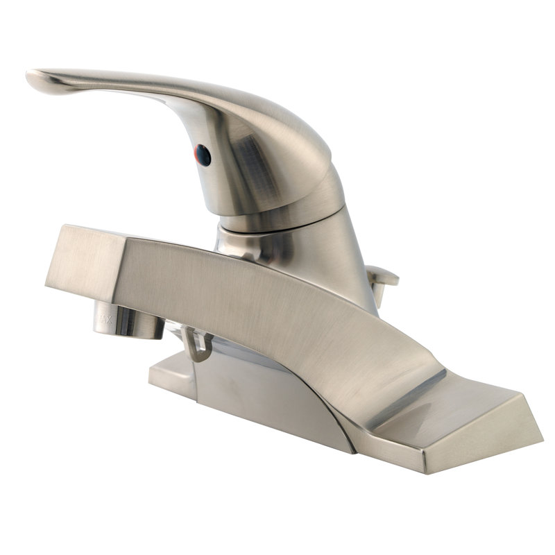 Pfirst Series Centerset Standard Bathroom Faucet, Polished Chrome, Pop-Up Drain Included