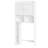 Over-The-Toilet Bathroom Storage Cabinet With Adjustable Shelf, Double Doors & Open Shelves