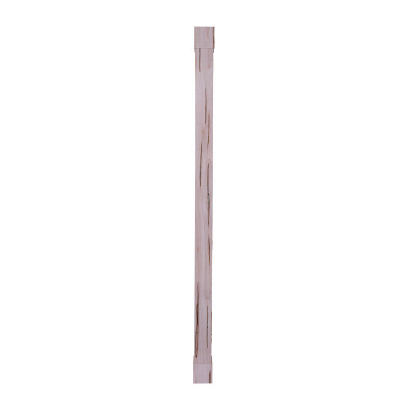 5.625 In. D X 5.6875 In. W X 104 In. L Unfinished Maple Lally Column Wrap, Natural Ambrosia