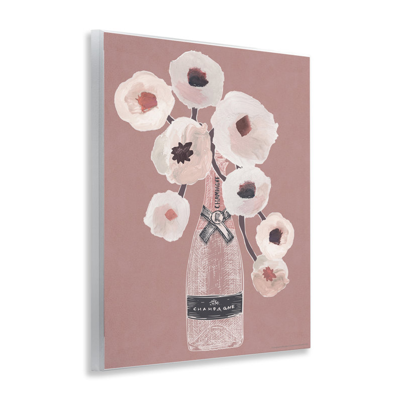 Art mural blanc coquelicots champagne par Reinders