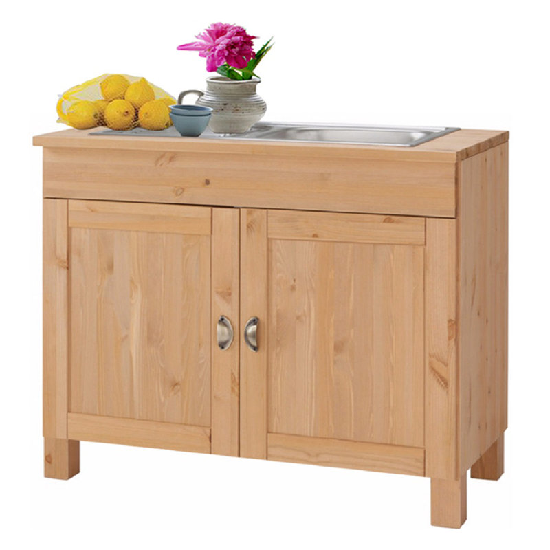 Edgarton 100cm Single Bathroom Vanity Base Only, Stain Wax