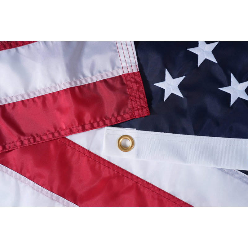 Drapeau américain de qualité supérieure en polyester robuste avec étoiles brodées, 3 pi x 5 pi