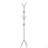 Coat Rack, Hall Tree, Free Standing, 8 Hooks, Entryway, 70"h, Bedroom, Grey Metal, Contemporary, Modern