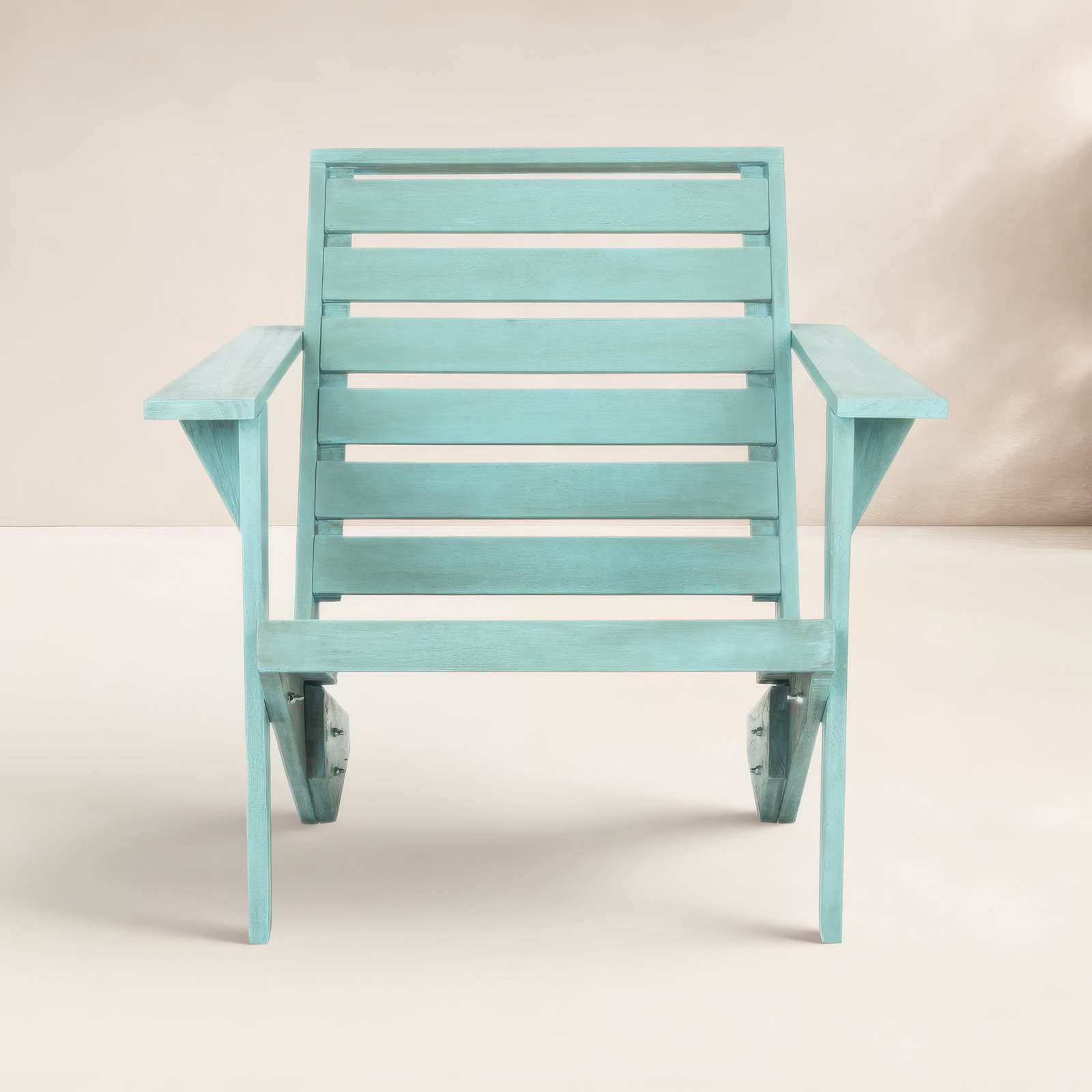 Ursa Acacia Outdoor Adirondack Chair, Beach House Blue