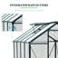 Serre en polycarbonate de 6,2 pi x 8,3 pi x 6,6 pi, ensemble de serre en aluminium robuste pour l'extérieur avec évent et porte pour jardin