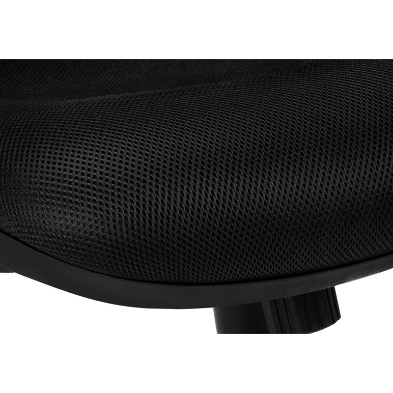 Chaise de bureau contemporaine à hauteur ajustable et pivotante, ergonomique, filet noir, métal, pour une hauteur ergonomique pour les travailleurs, meilleure expérience d'assise