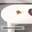 Table de salle à manger de 63 po en MDF moderne de style crème et table d'appoint irrégulière de 63 po, table de salle à manger pour 4 à 8 personnes, pieds de table ronds en bois d'ingénierie épais, plateau de table blanc crème épais et élégant