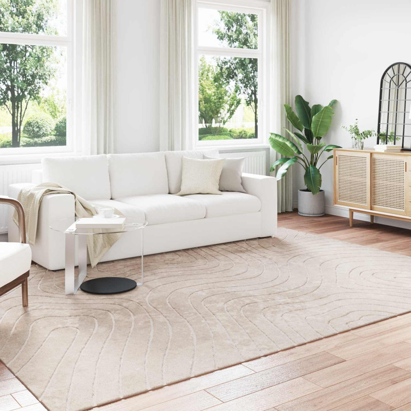 Modern Indoor and Outdoor Rug, Beige, Rectangle 200 x 280 cm