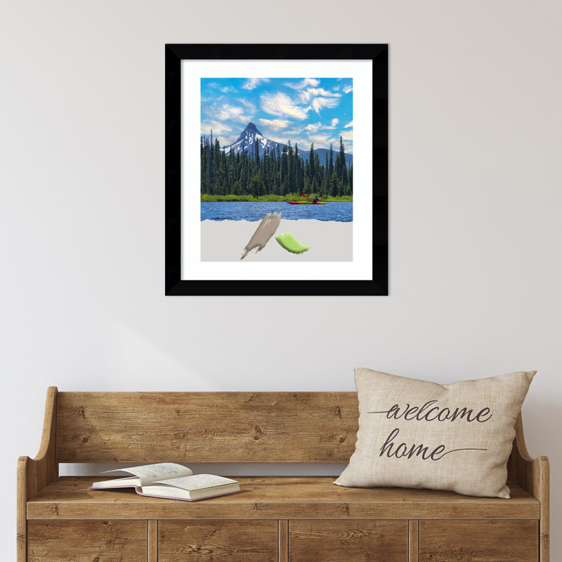 Cadre photo noir en bois noir, 20 po x 24 po