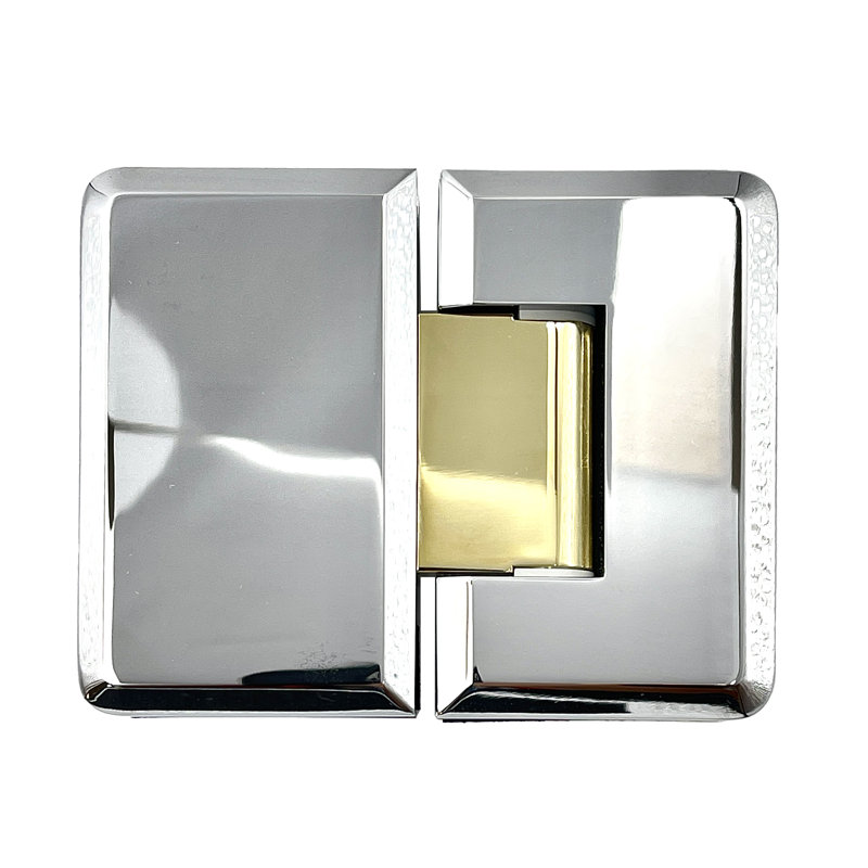 Charnière de porte de douche verre à verre 180 degrés d'épaisseur de verre de 3/8 po et 1/2 po avec finition laiton