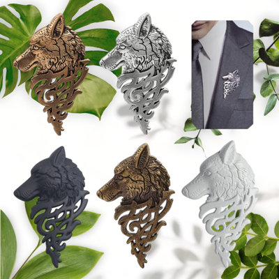 Wolf's Treasure Vintage Lapel Pin Set