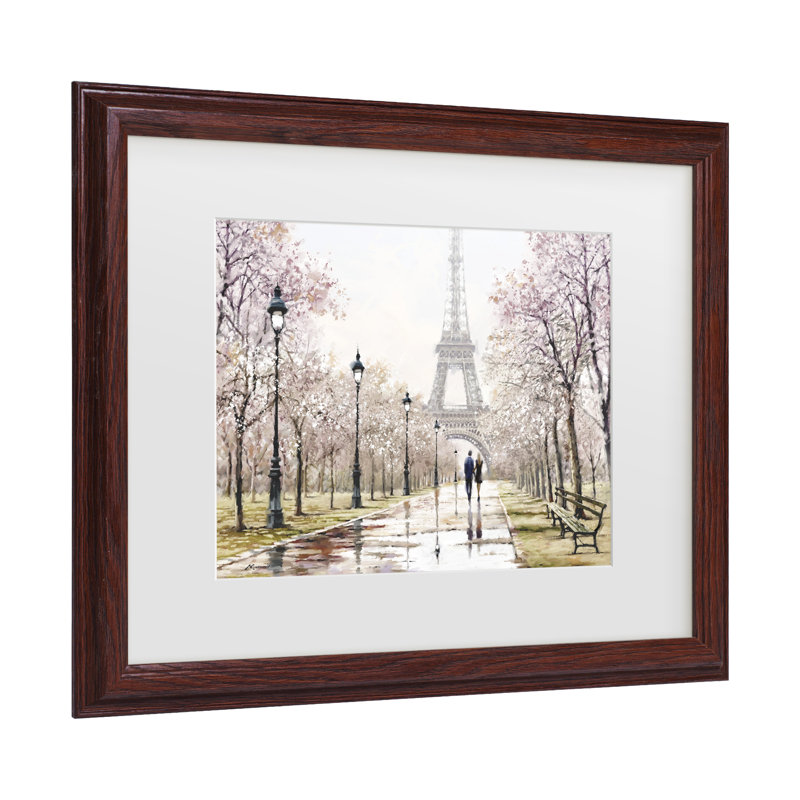 The Macneil Studio «Eiffel Tower Pastel», art encadré mat, H 13,75 po x l 16,75 po x P 0,75 po, Brun
