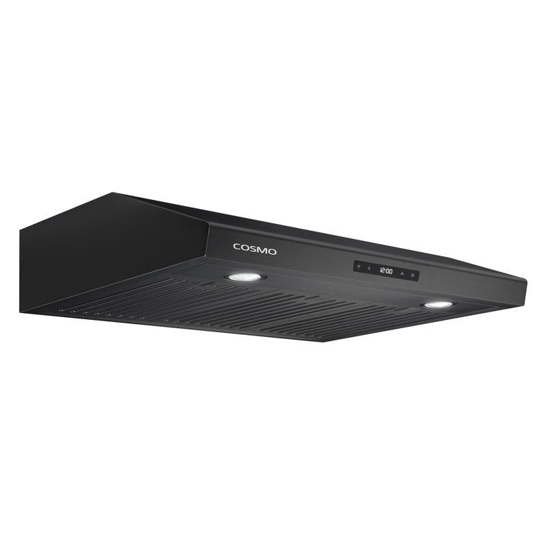 Cosmo 30 in. Haven Collection Ducted Under Cabinet Range Hood, Touch Controls, LED Lights, Permanent Filters in Matte Black