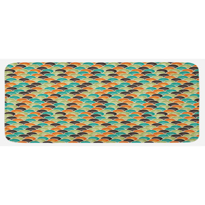 Tapis de cuisine en forme de disque Funky
