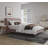 Heather Mid-Century Modern Velvet Upholstered Platform Bed in Blush and Gold-515308516-464829723