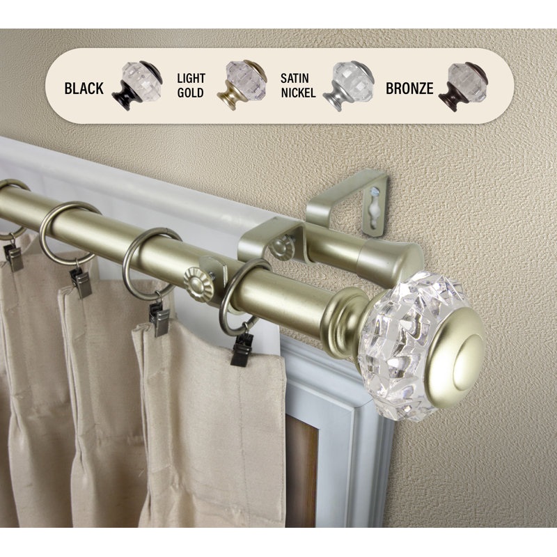 Tringle à rideaux double Magness, H 2,88 po x l 170 po x P 6,75 po, Or