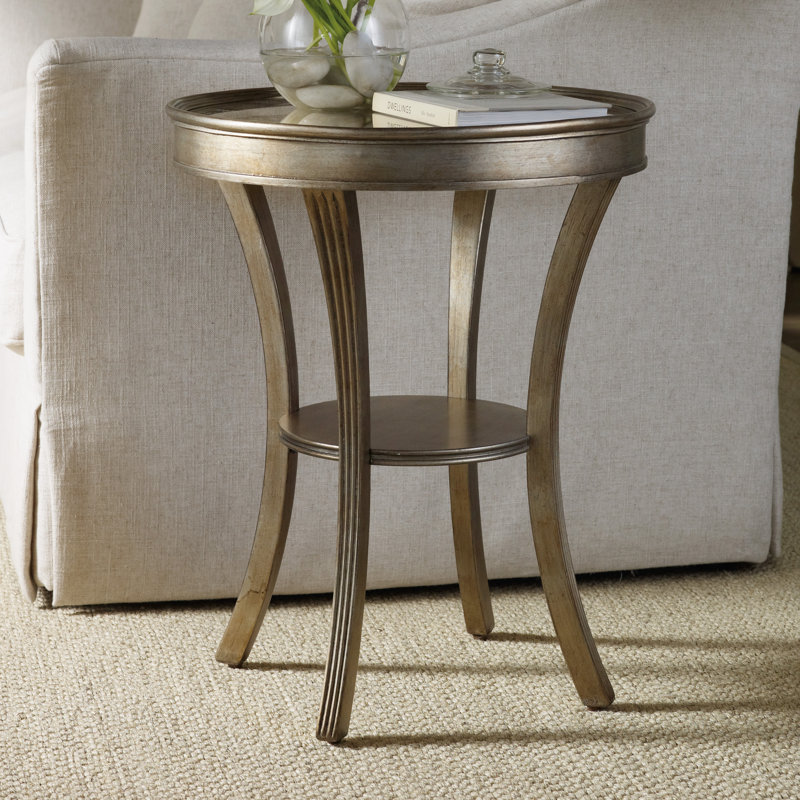 Sanctuary Round Mirrored Accent Table - Visage