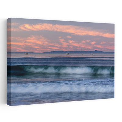 Oil Rigs And Waves In The Pacific Ocean Channel Islands Of California Carpinteria Santa Barbara County California Usa Abstract Contemporary Archite...