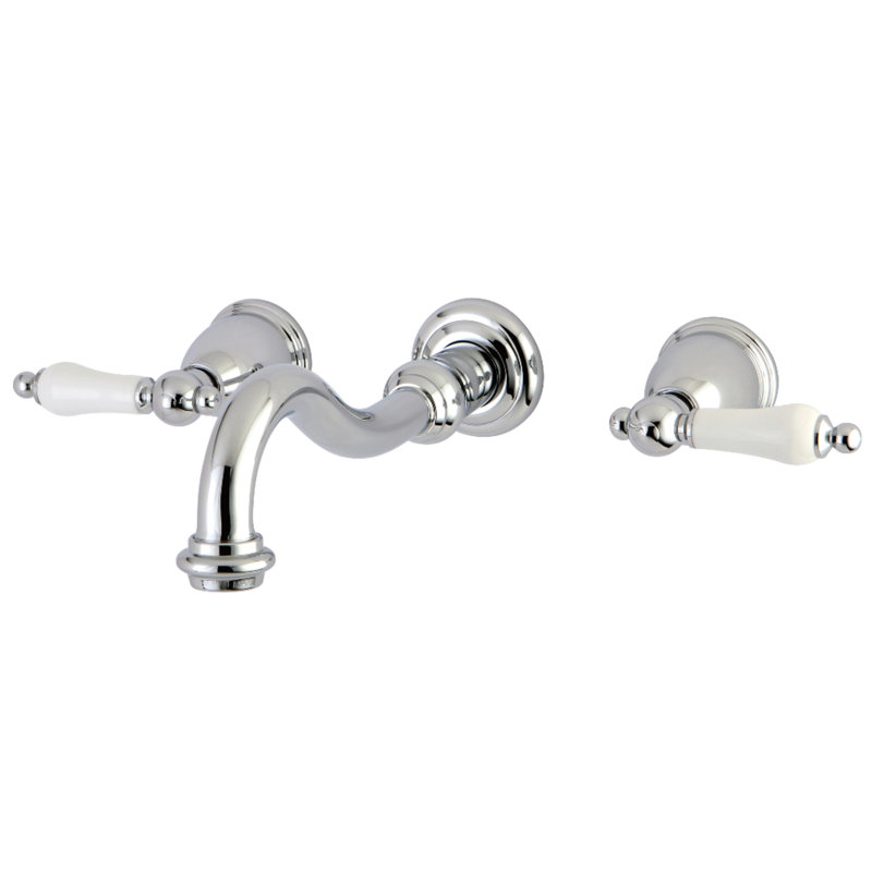 Robinet de salle de bain mural Kingston, Chrome poli