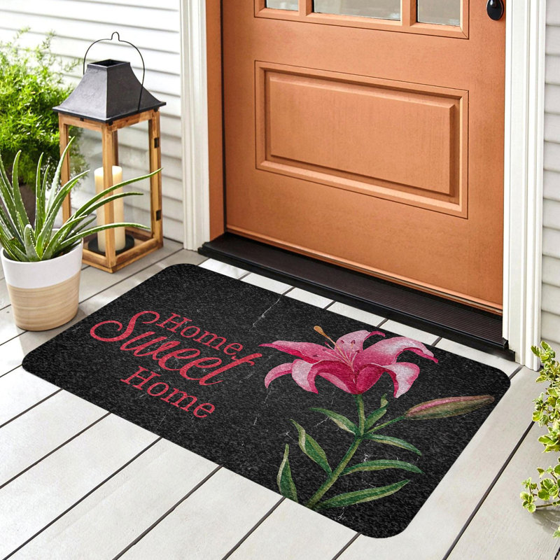 Paillasson durable en PVC antidérapant de 15,7 po x 27,6 po | Matériau 100% PVC résistant aux intempéries | Idéal pour une utilisation intérieure et extérieure, facile à nettoyer, design élégant pour les entrées de maison et les patios