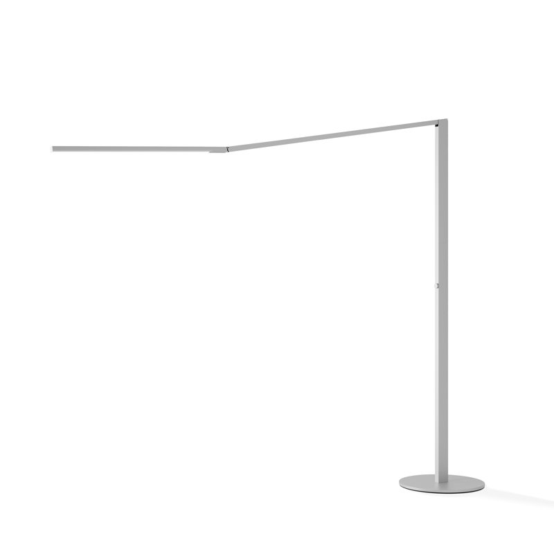 Z-Bar Titan Floor Lamp (Matte White), Sliver